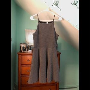 90s High Neck Skater Dress